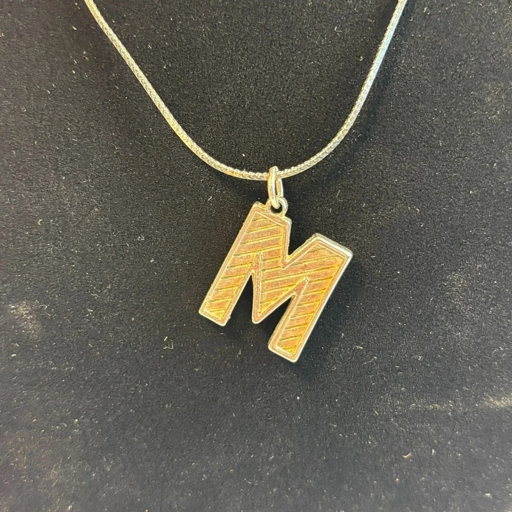 Y2K Necklace Alphabet M Initial ChokerPersonalized‎ 2000s Retro Girlhoodcore